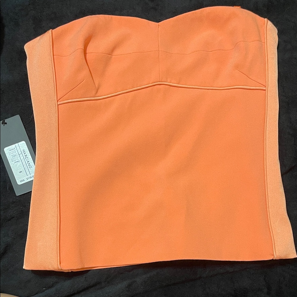 Marciano Orange Strapless Top.